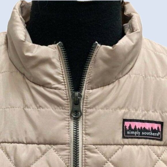 NWT SIMPLY SOUTHERN COLLECTION SIMPLY WARM VEST - TAN - Picture 2 of 5